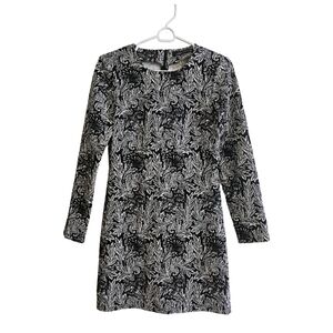 Elegant Black and White Patterned Dress